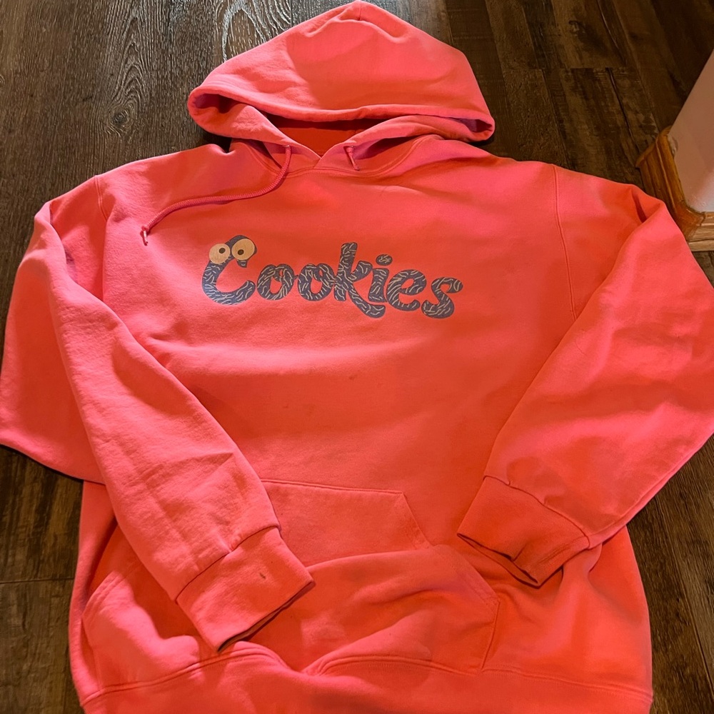 Pink Hoodie with Cookies Graphic
